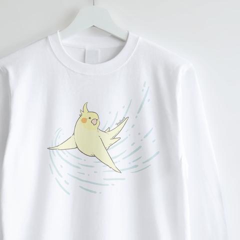 長袖Tシャツ（Flying Bird / オカメインコ）