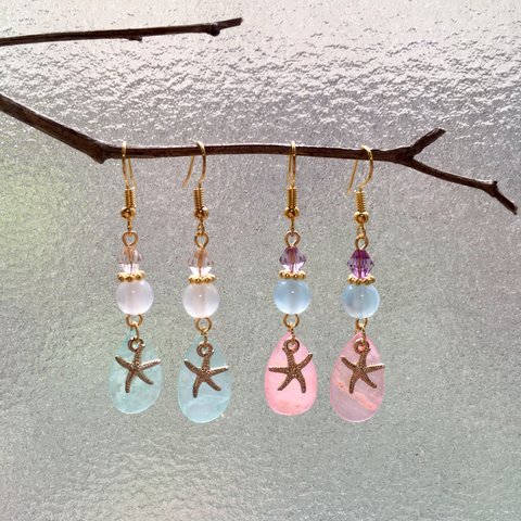 2colors select✽coquillages colorés* ピアス/イヤリング