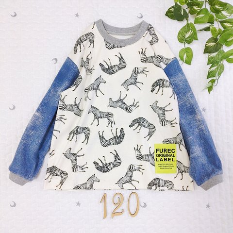 子供服 120 マルチカットソー シマウマ