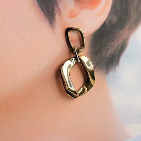 Bigチェーンピアス  Bigchain earrings 大ぶりピアス