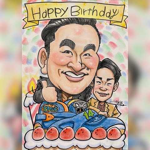 似顔絵オーダー　プレゼント・記念日・卒業・退職・結婚・誕生日などに^_^☆