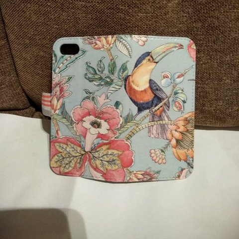 iPhone7　ケース　お花と鳥