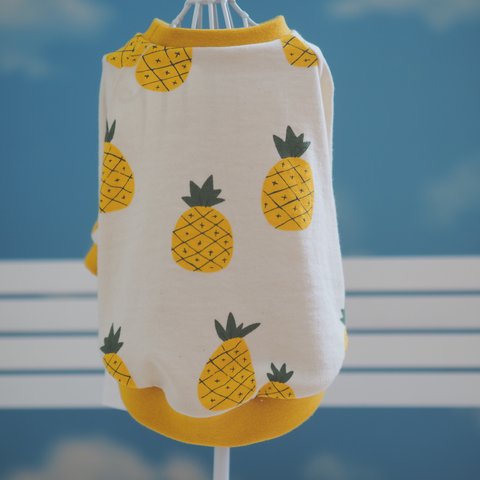 オーダーメイド🍍パイナップル🍍ロンT 袖リブ付き　パイン　長袖