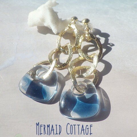 Sea Bubble Big Earrings 海の泡シャラシャラ大ぶりイヤリング・ピアス