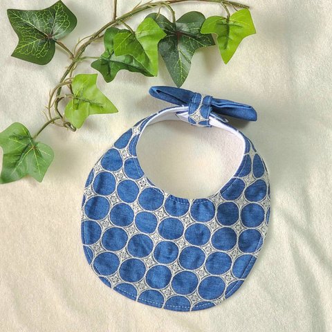 刺繍柄デニムスタイ
〇バックリボン付き〇

