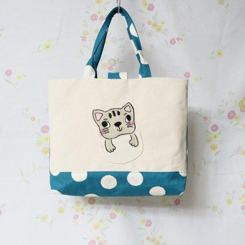 猫🐈さん刺繍のレッスンBAＧ