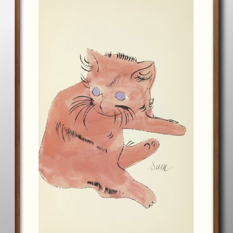 12959■ポスター　絵画　A3サイズ　『猫　ネコ　CAT　キャット』　アート　イラスト　デザイン　上級マット紙採用　北欧