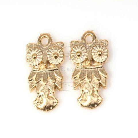 PDT-228-MG【4個入り】フクロウペンダント,owl Charm Pendant / 10.5 x 19.5mm