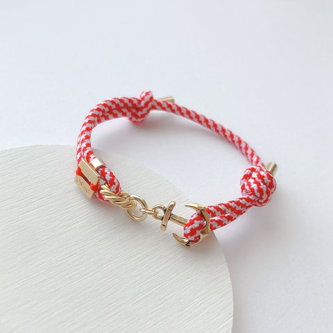 BRACELET:「Red×White」anchor