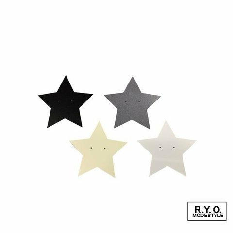 ピアス台紙 スター S LOGO入れ無料 国産 100枚 4color　