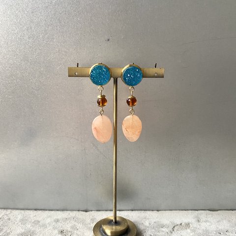 Vintage 80s USA sparkle stone pierce レトロ アメリカ ヴィンテージ アクセサリー スパークル ストーン ピアス