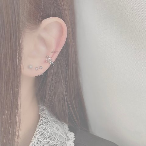 【再販】＊大人気＊ Heart belt ear cuff イヤカフ イヤーカフ