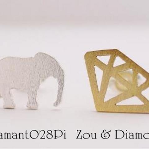 Zou & Diamond　ピアス　【adamant028Pi】