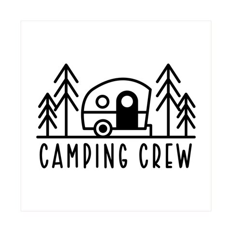 カッティングステッカー *CAMPING CREW* キャンピングクルー ホワイト