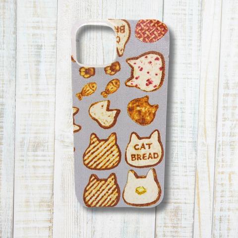 iPhoneケース　１４plus対応　食パン猫