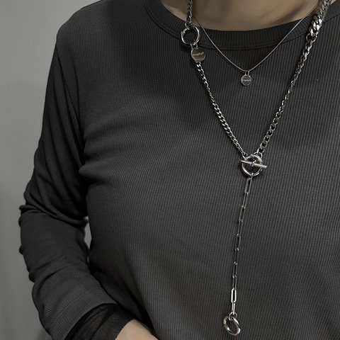 316Lstainless connect necklace【サージカルステンレス】