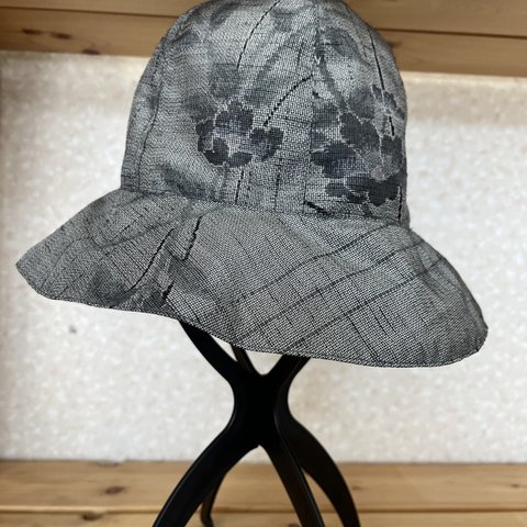 帽子（紬リメイク）　サイズ54