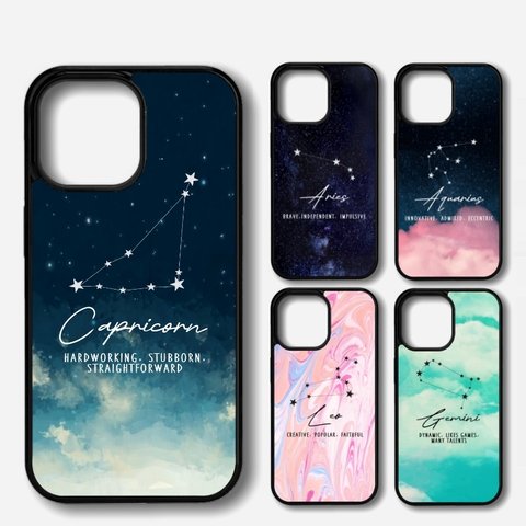 オーダーメイド オリジナル 作成 iPhoneケース プラネタリウム 星座 誕生日 宇宙 星 名入れ 名前入れ 文字入れ