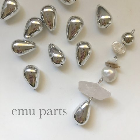 drop silver beads6p