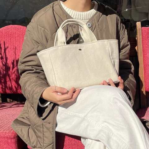 【SALE】(キナリ) wide canvas tote bag / ワイドキャンバストートバッグ