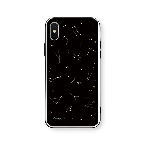 プラネタリウム＊12星座 【強化ガラス × TPUケース】iPhone13/iPhoneXR/その他iPhoneケース