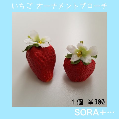 ❁送料無料❁ いちご ｲﾁｺﾞ 苺 strawberry ｼﾝﾌﾟﾙ ｵｰﾅﾒﾝﾄﾌﾞﾛｰﾁ