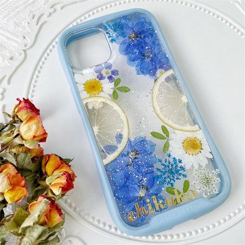 紫陽花、iFace風押し花スマホケース、iPhoneのみ対応、手帳型、iPhone15、iPhone15 Pro、iPhone15plus、iPhone14、iPhone14 plus、iPhone8