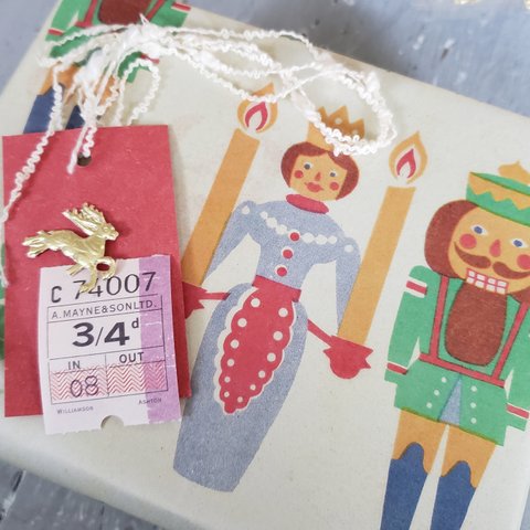 vintage　Christmas　wrappingpaper 8枚Set