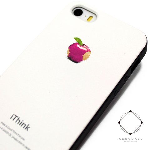 iphone5/iphone5s用/iphoneSE　軽量レザーケースiphone5カバー（オフホワイト×ブラック）pinkapple　ピンクアップル　アイフォンケース iphoneケース　耐衝撃