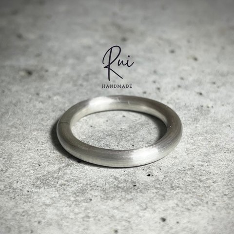 silver925 ring マットリング　φ3mm