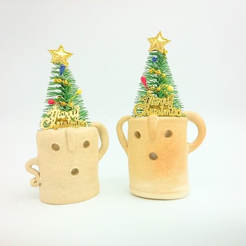 ハニークリスマス　多肉ポット　ツリー付き