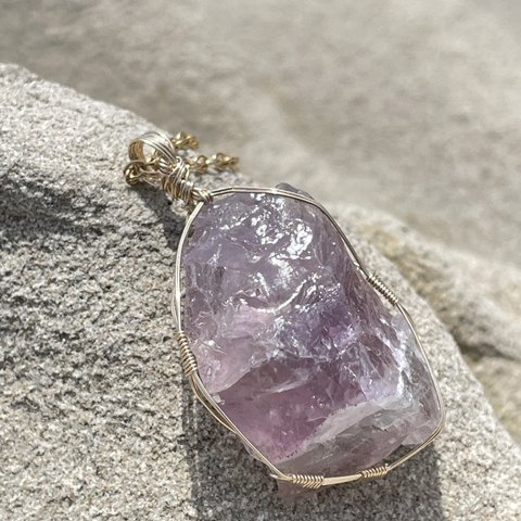 女神巻き®︎ Auralite-23 Raw Crystal ペンダントトップ　HEAVEN&EARTH