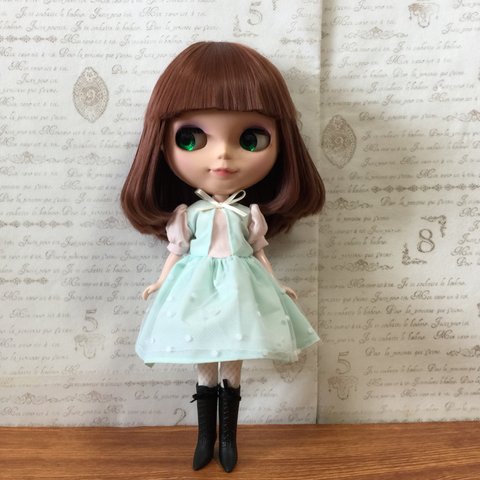 ブライス リカちゃん サイズ　春色ミントワンピース