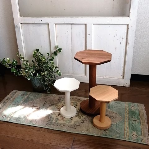 【高さ20センチ】木製飾り台スツール 「Stool No.1」(TOLL 200 タイプ)