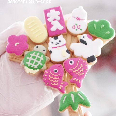Tibi全種類＆熊手　クッキー型のセット【縁起物】Tibiシリーズ　クッキー型　