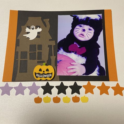 ハロウィン✳︎写真台紙&デコレーション素材(733k)