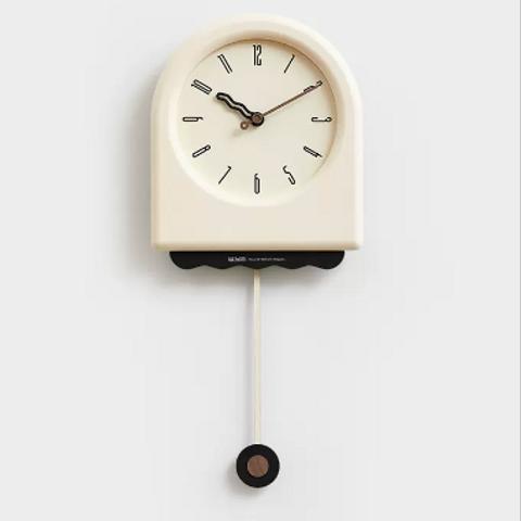 Mandelda シンプル 掛け時計 クリーム風 芸術 時計 
