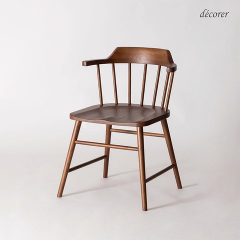 アッシュ材のウィンザーチェア [ブラウン]  [1脚入 : 3色 ] 北欧スタイル 木製 無垢 椅子 ダイニングチェア 天然木