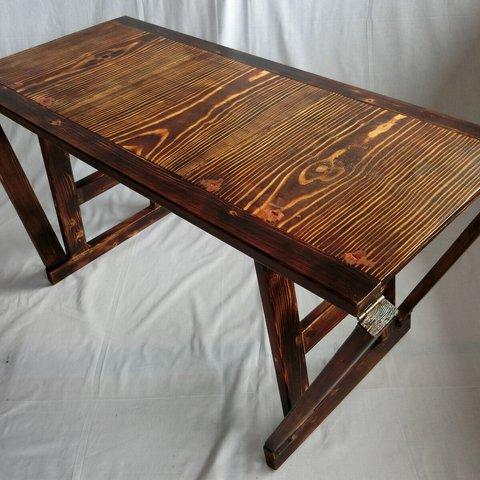木製レトロ風 コンパクトローテーブル