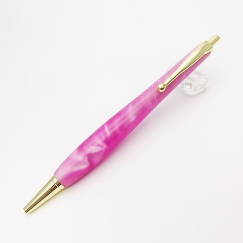 宝石のようなアクリルPen ShapePen ノック式ボールペン /ピンク TAB2011 送料無料