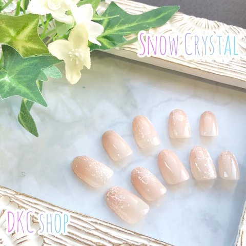 ネイルチップ+両面シール　☆Snow Crystal☆