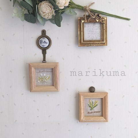 【送料無料】Bouquet刺繍＊インテリアフレーム