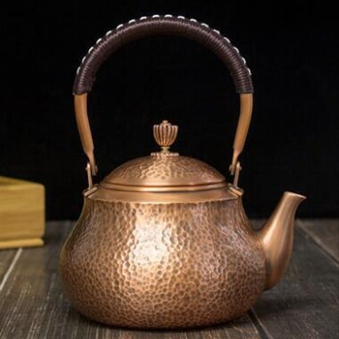 【手作り】 紫銅 銅製ポット お茶沸かし 