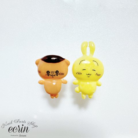 【現品販売】キャラクター　ネイルパーツ　くり　まんじゅう　うさぎ