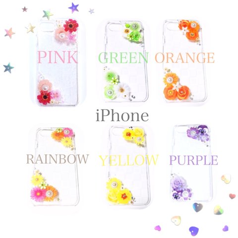 ❁押し花風iPhoneケース❁