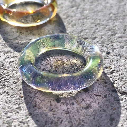 ガラスリング　ガラス指輪　ガラスアクセサリー