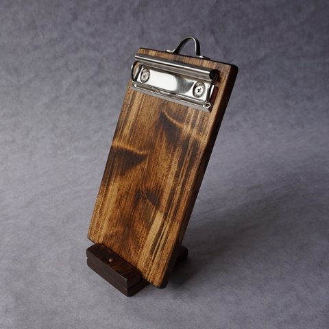 木製クリップボード Sサイズ　ダークウォールナット 色