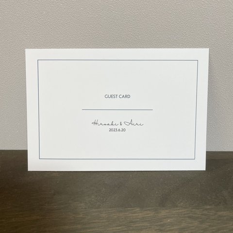 ゲストカード/オリーブグリーン/シンプル/結婚式(20枚セット)