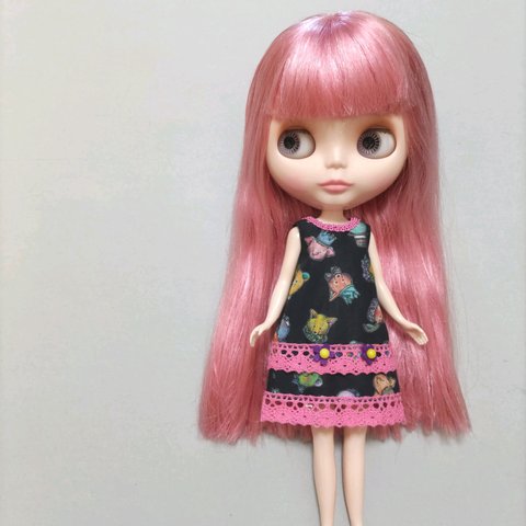 ジョリーフルール『My Little Tailor』を使ったAラインワンピース　ブライス　リカちゃん　アウトフィット