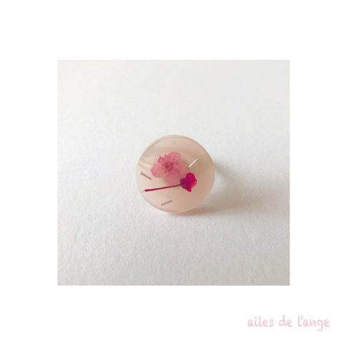 【SOLDOUT】no.206 - milkypink  flower round ring